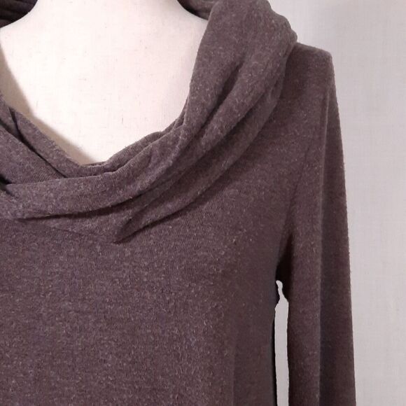 Michael Stars Womens Sweater Size XS Knit Trapeze Swing Cowl Neck Thumb Holes - Picture 3 of 12